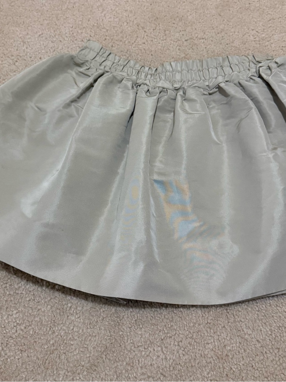 NWOT! RED Valentino Light Taupe Gathered Mini Skirt
